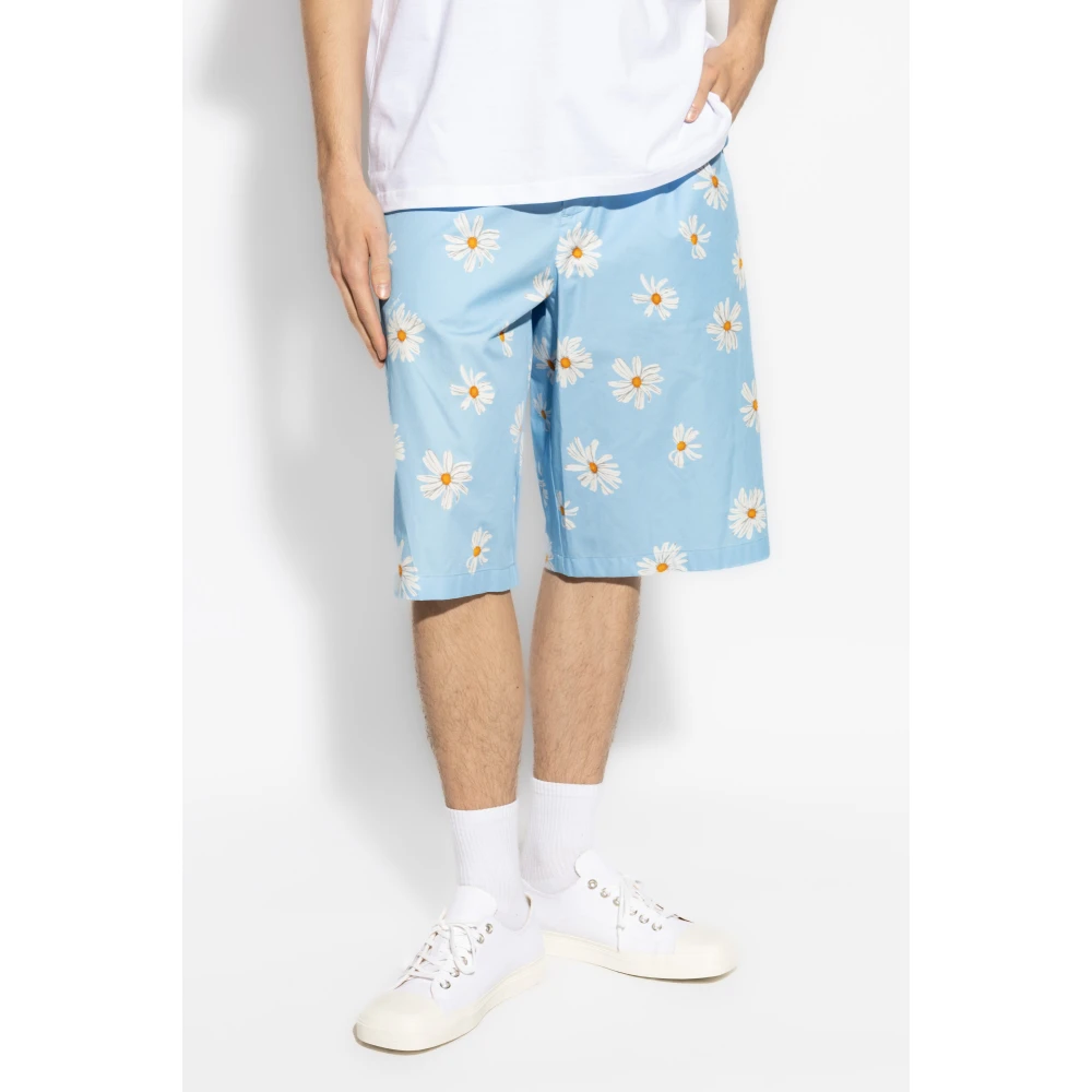 Moschino Shorts met bloemenpatroon Blue Heren