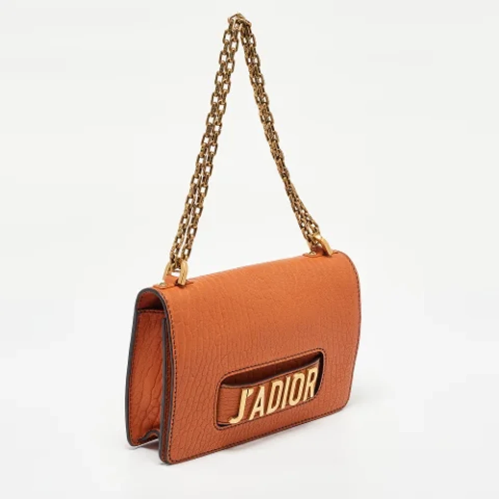 Dior Vintage Pre-owned Leather dior-bags Orange Dames