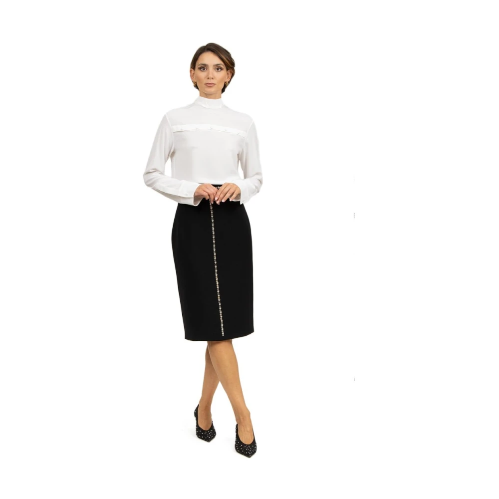 N21 Zijden Shawl Kraag Blouse White Dames
