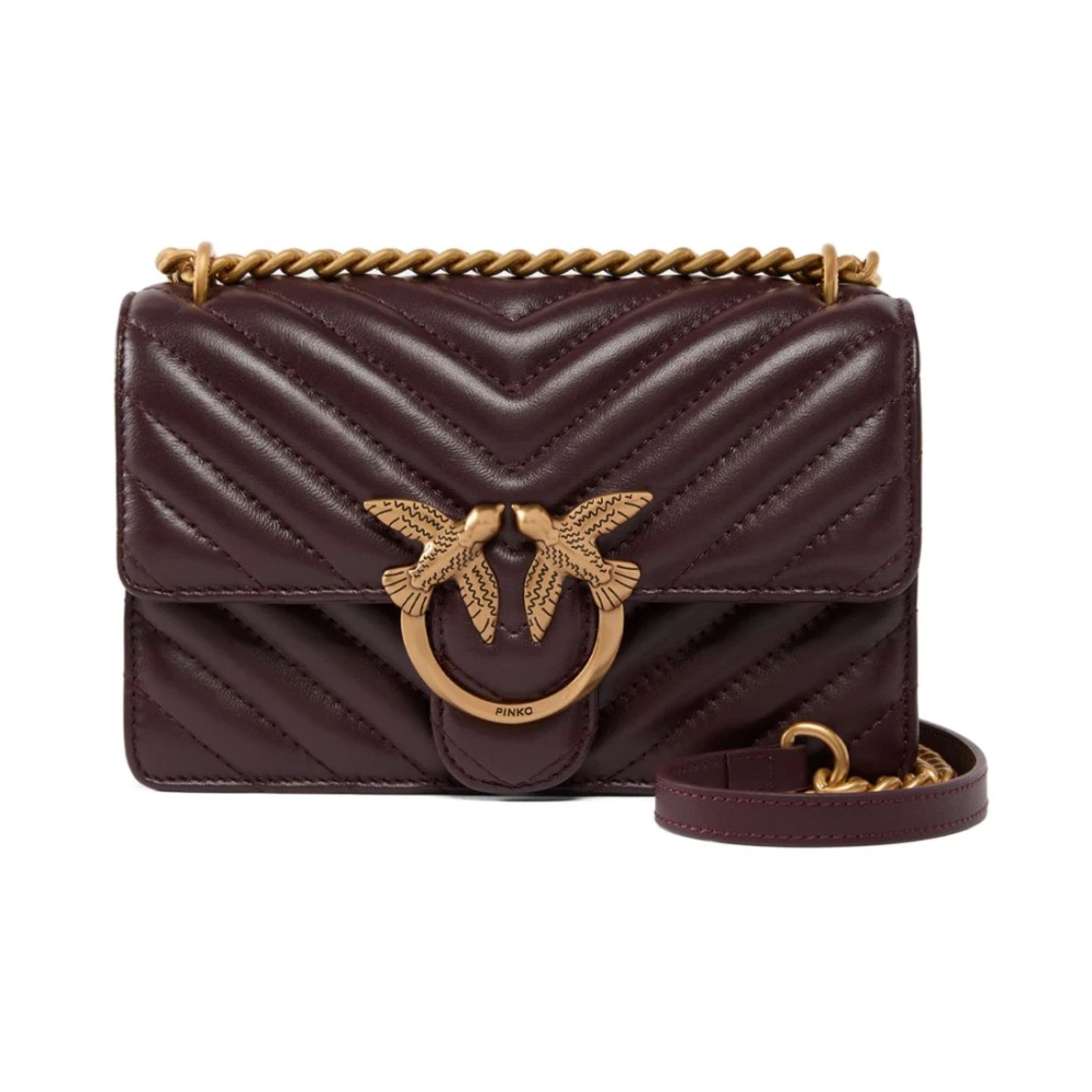 pinko Bordeaux Schoudertas Brown Dames