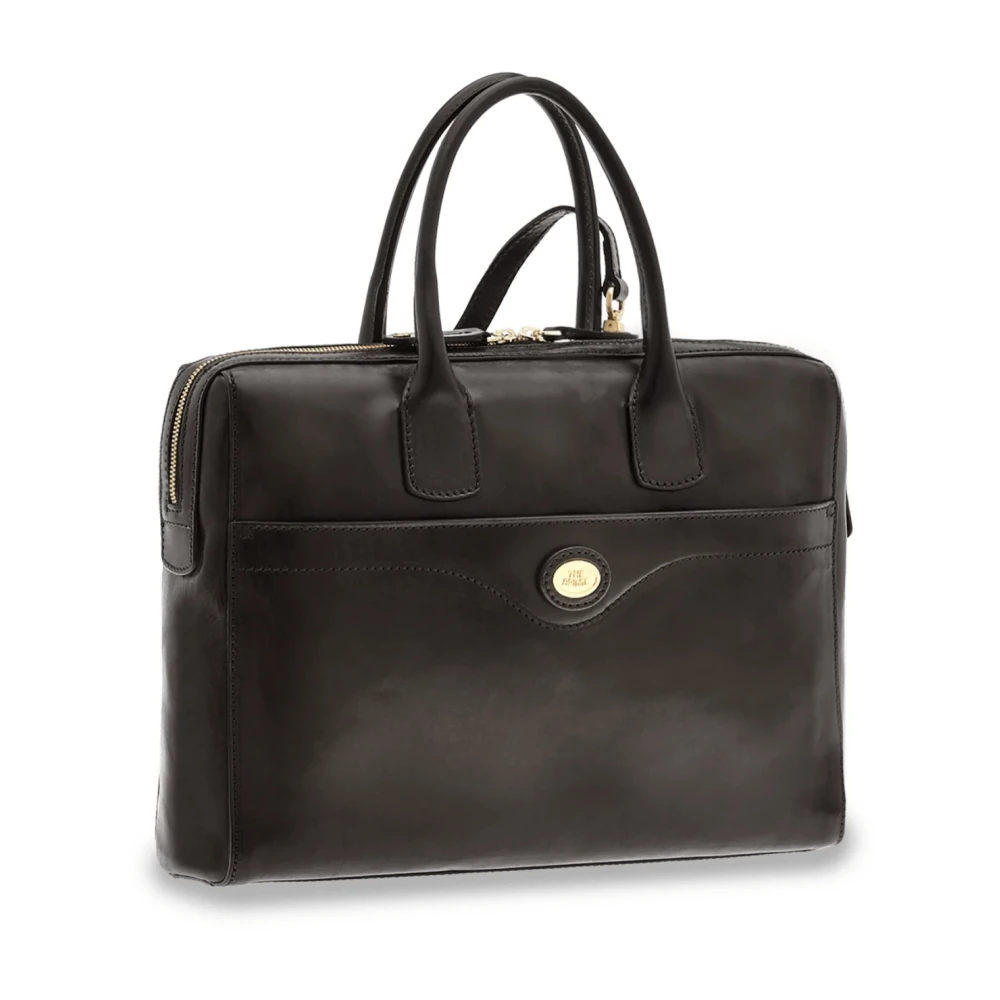 The Bridge Women's Black Leather Business Shoulder Bag