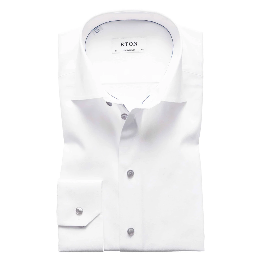 Eton Witte Business Overhemd Jurk White Heren