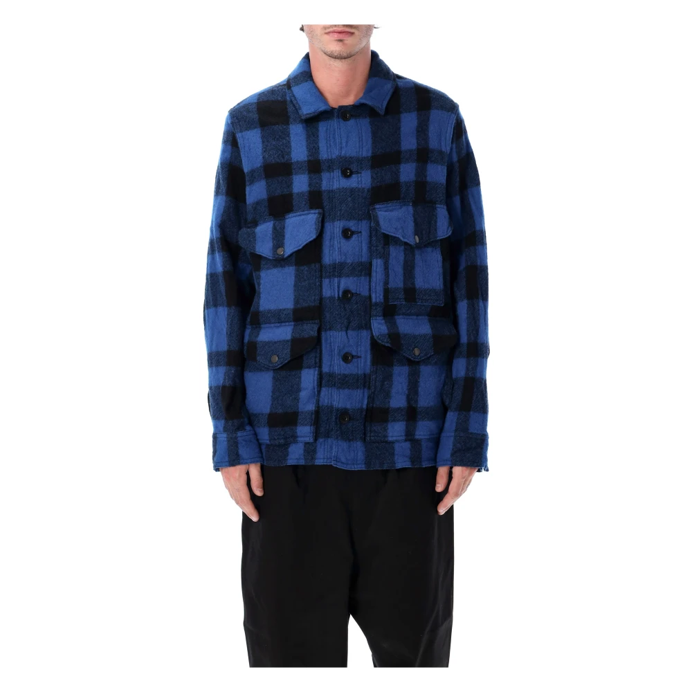 Junya Watanabe Blue Wool Checked Work Jacket - Male - Light Jackets - L - Jackets