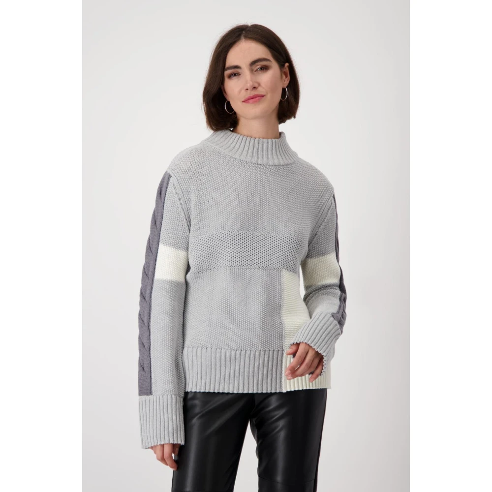 monari Stijlvolle Pullover Gray Dames