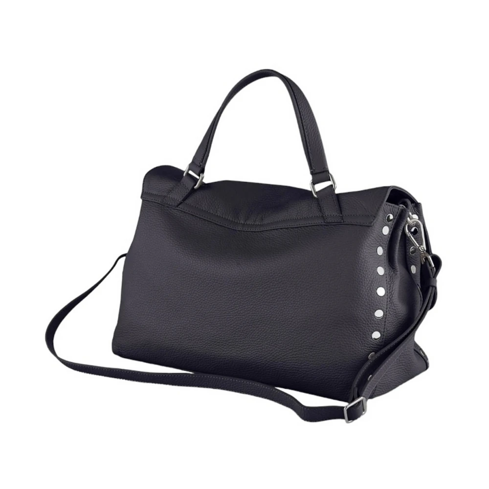 Zanellato Blauwe Leren Postina Kleine Tas Black Dames