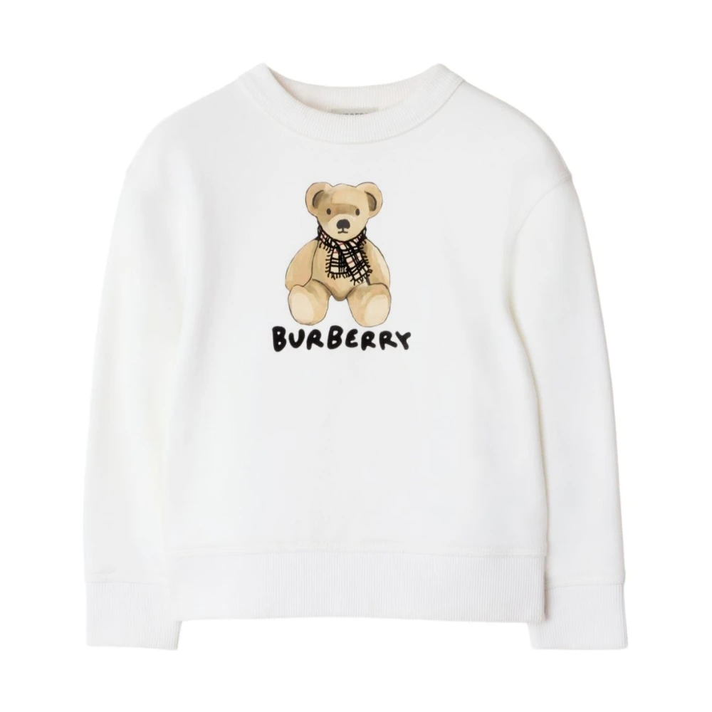 Burberry Women's White Logo Print Crew Neck T-Shirt