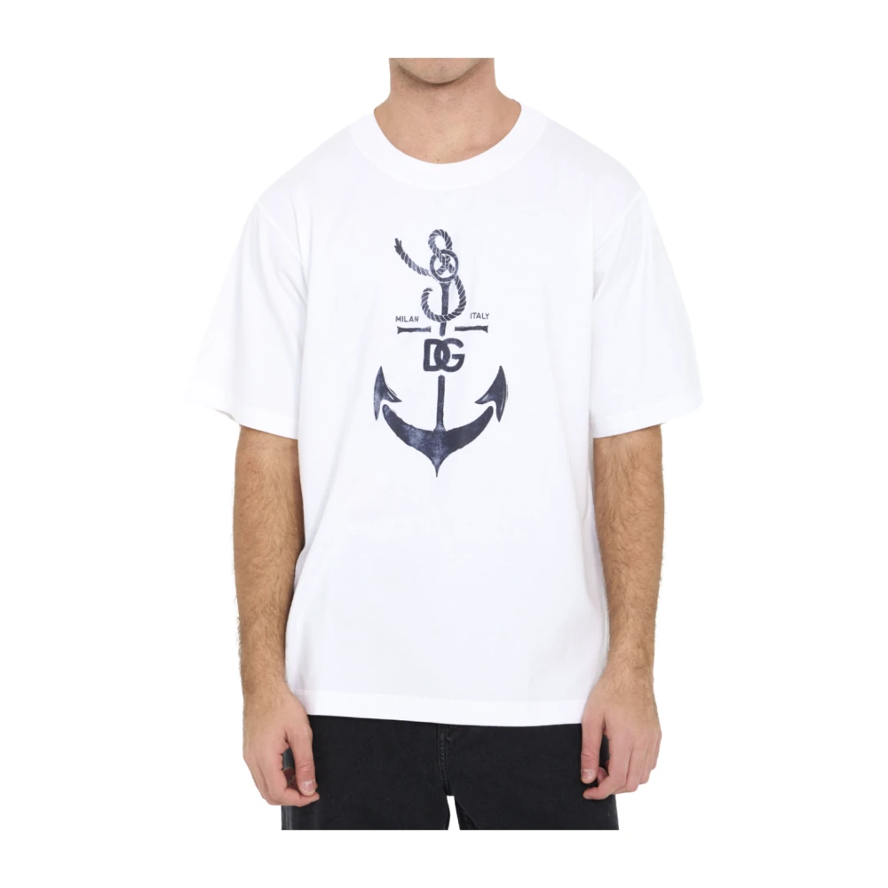 Dolce & Gabbana Marina Print T-shirt White Heren