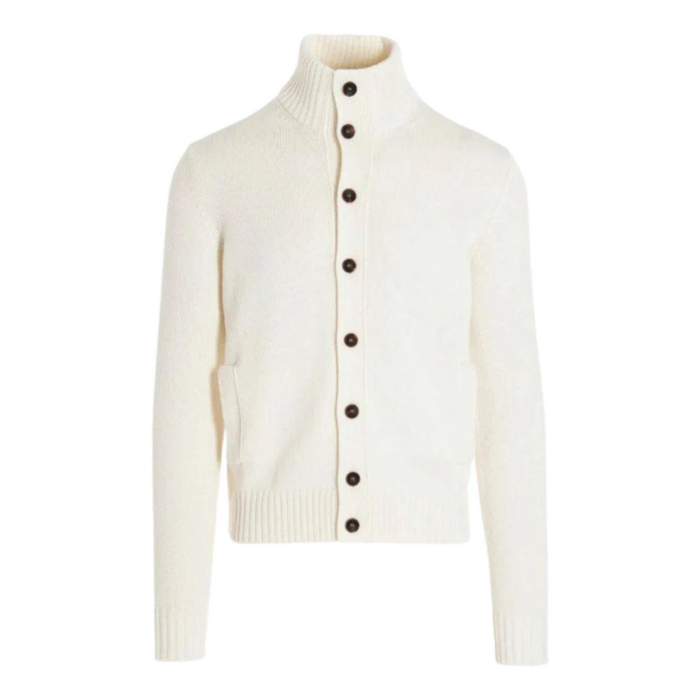 Filippo De Laurentiis White Blusotto Cardigan - Male - Cardigans - 2XL - Knitwear