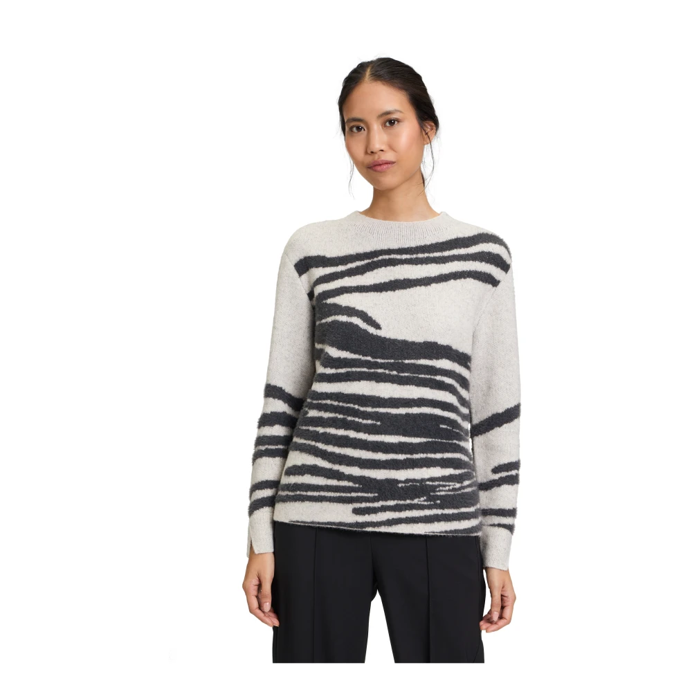 Betty Barclay Jacquard Gebreide Trui met Dierenprint Multicolor Dames