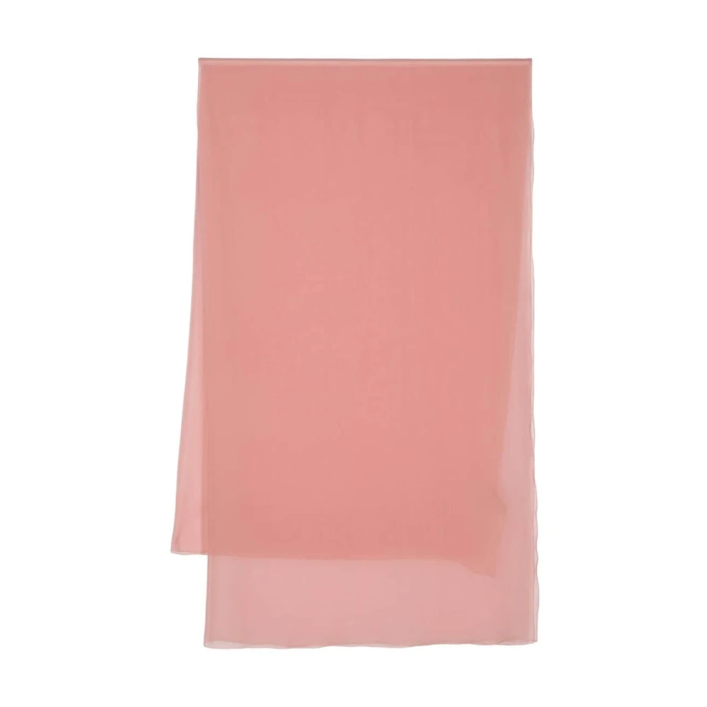 Peach Pink Silk Sheer Scarf