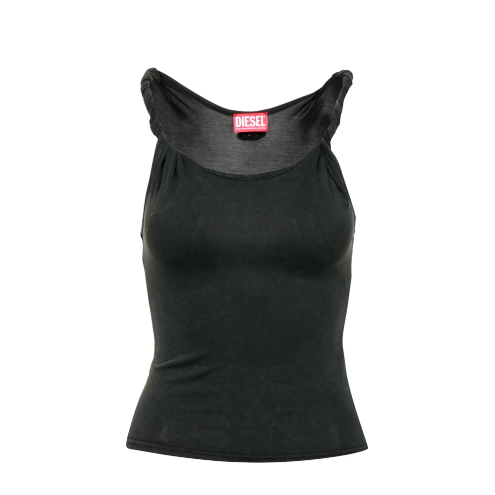 Diesel Donna Nero Top, L, New,