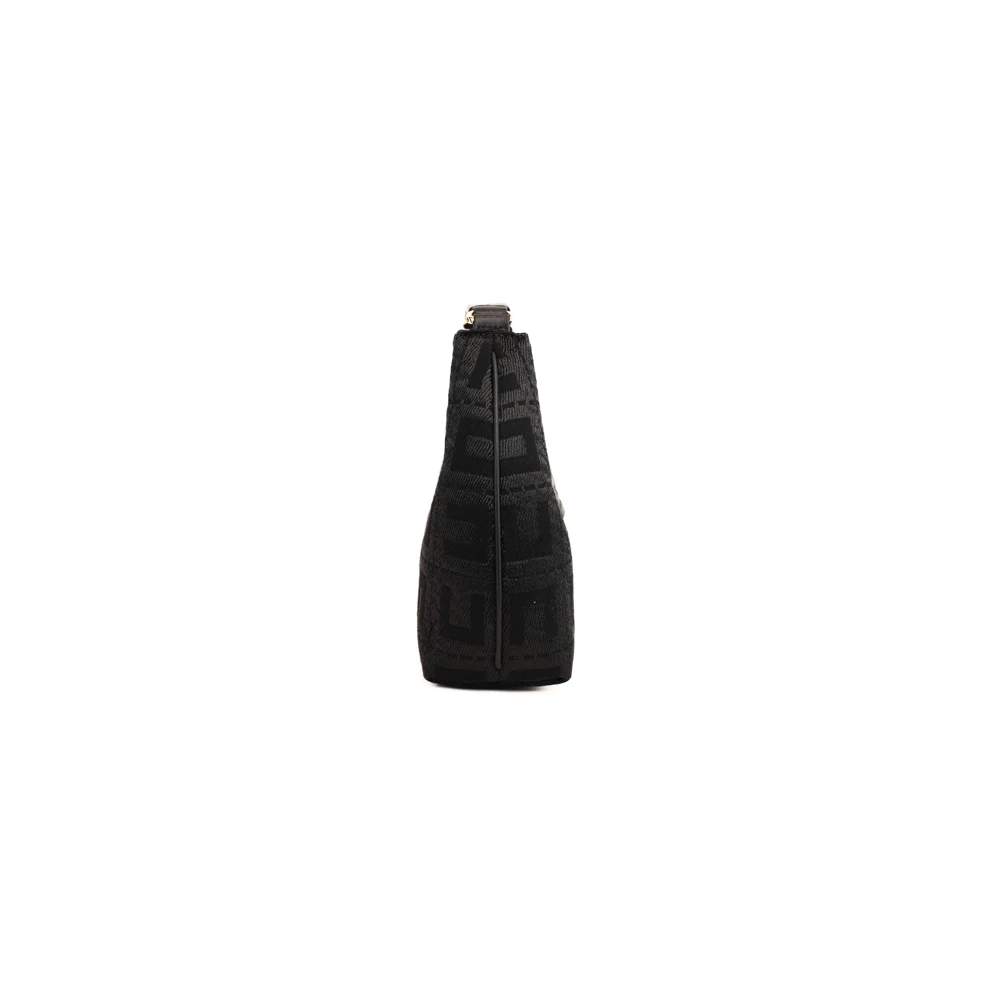 Elisabetta Franchi Kleine Jacquard Zwarte Handtas Black Dames