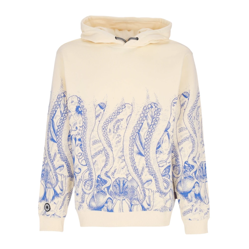 Octopus Botanisk Hoodie Kräm Herr Beige, Herr