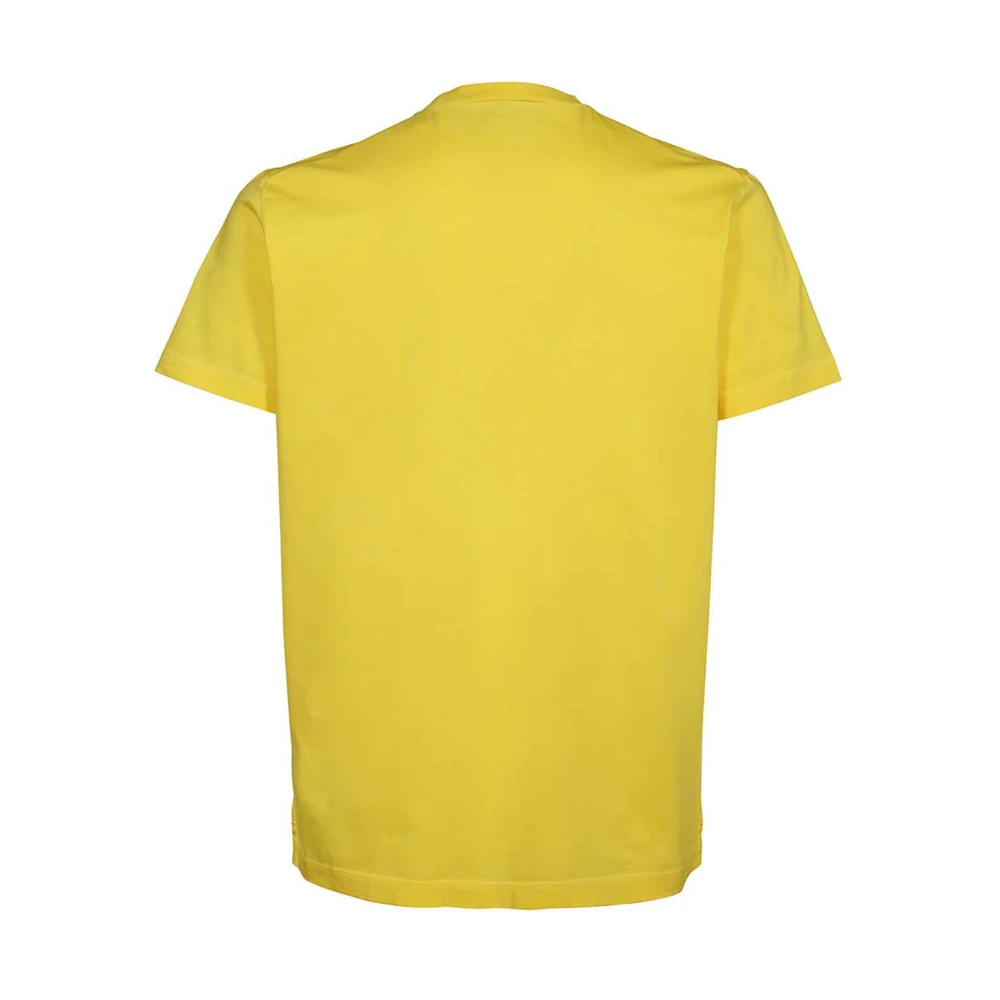 Dsquared2 Logo-Print Katoenen T-Shirt Yellow Heren