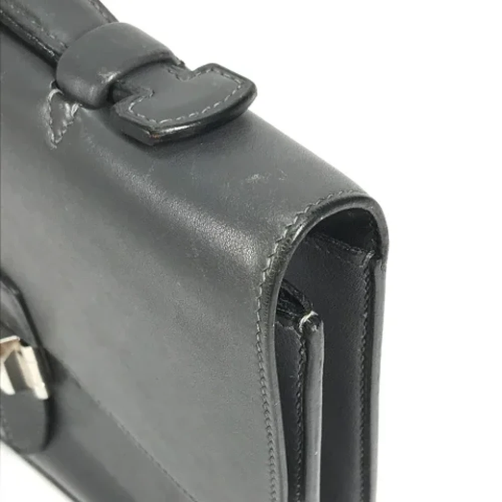 Hermès Vintage Pre-owned Leather briefcases Black Heren