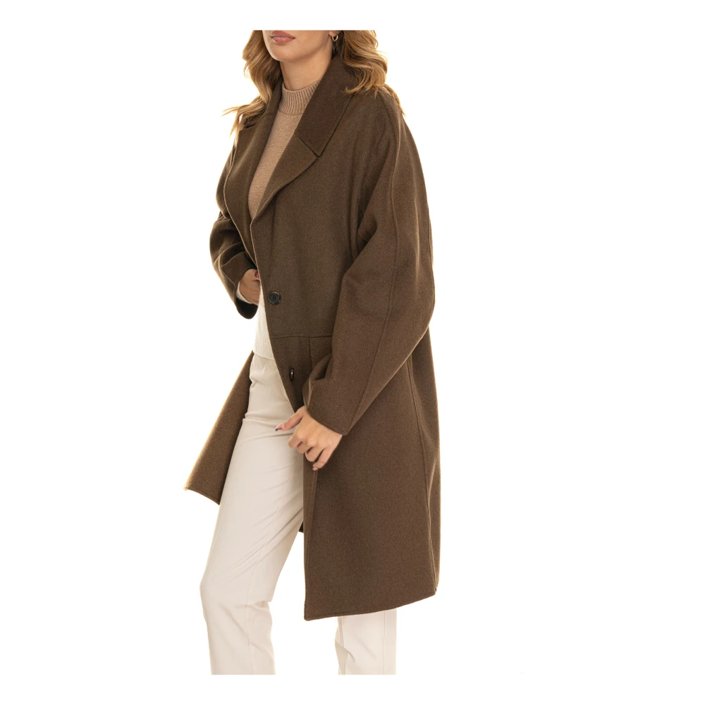 Boss Klassieke wollen jas Brown Dames