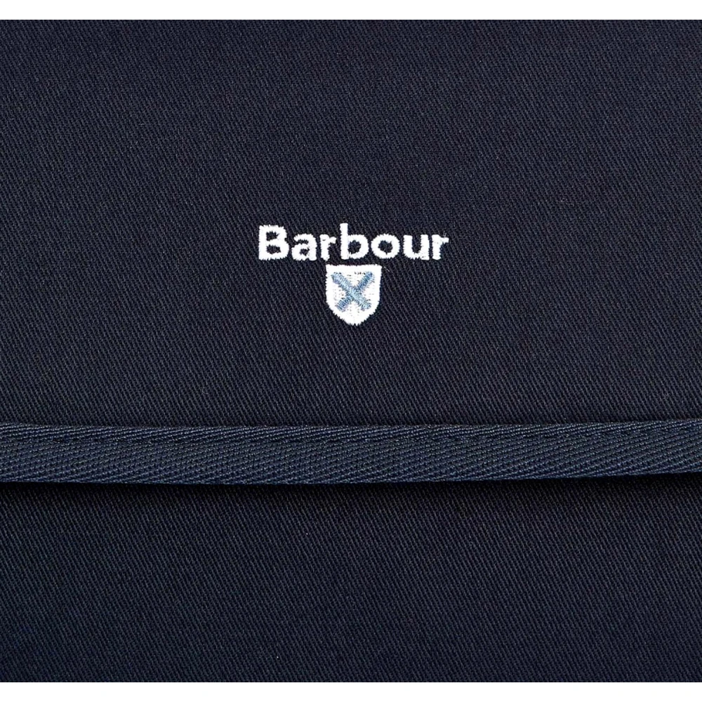 Barbour Blauwe Hangende Toilettas met Ruitdetail Blue Dames
