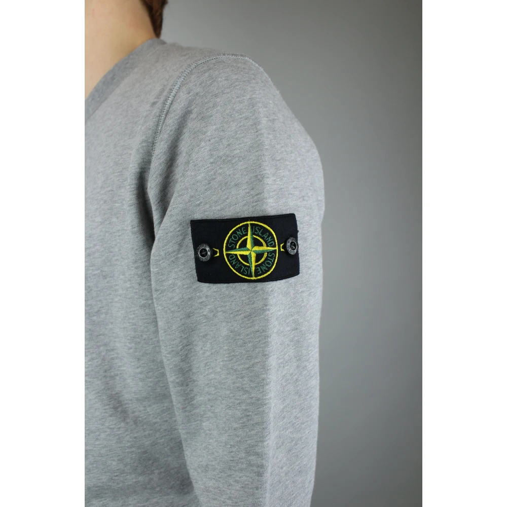 Stone Island Grijze Crewneck Sweatshirt Stijlvol Veelzijdig Gray Heren