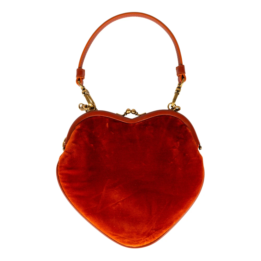 Vivienne Westwood Hartvormige Portemonnee in Burnt Orange Red Dames