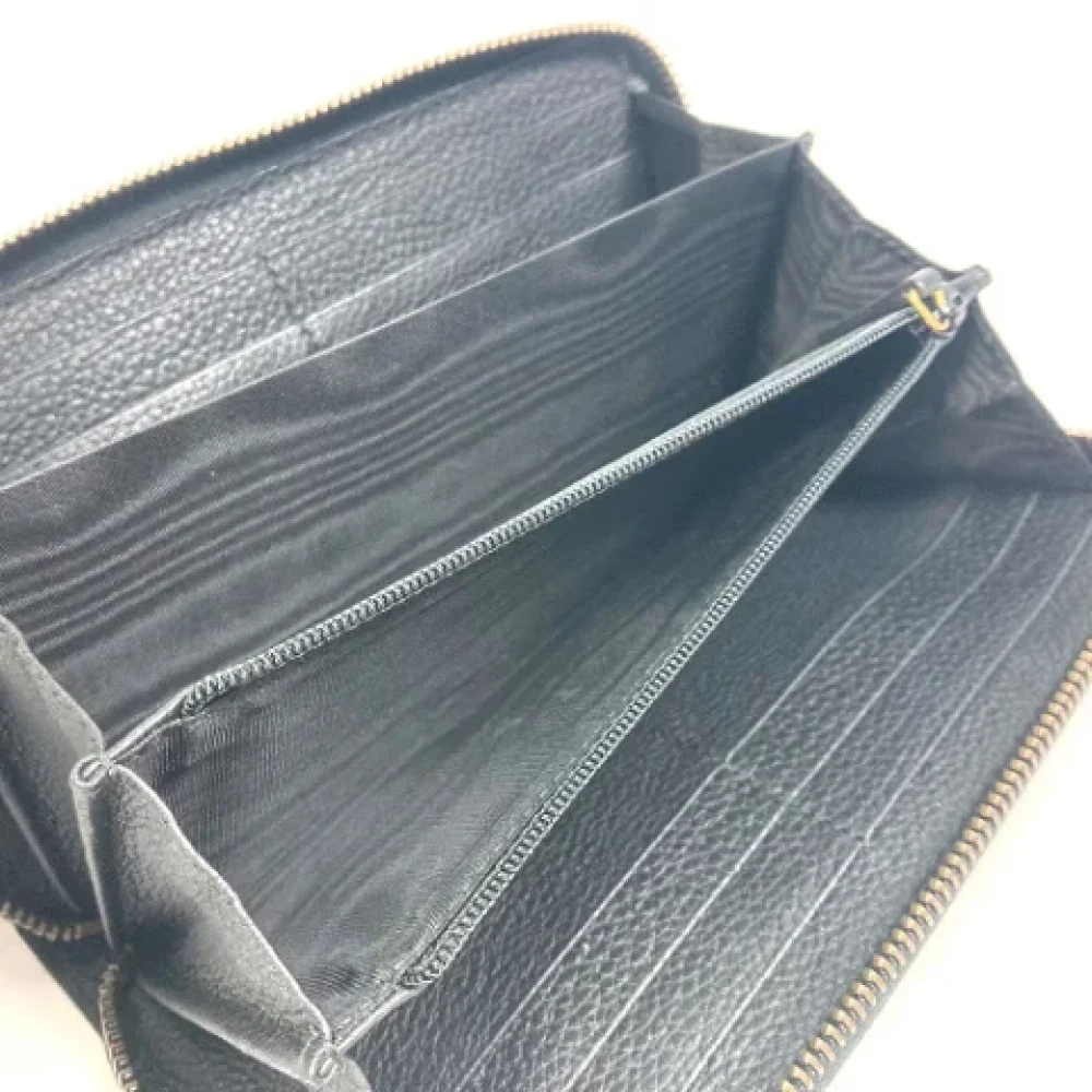 Gucci Vintage Pre-owned Leather wallets Black Heren
