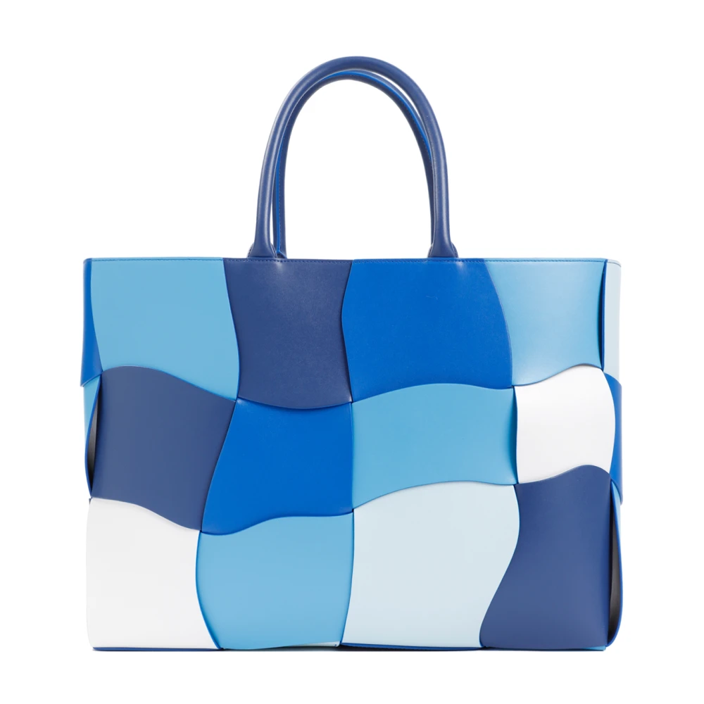 Blå Shopper Arco Skinn Tote Bag