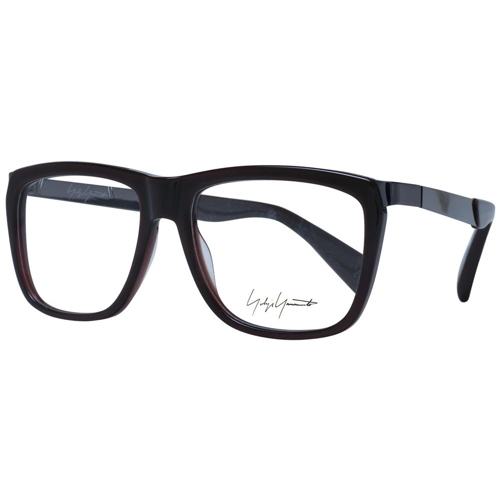 Yohji Yamamoto Unisex Black Brown Square Optical Frames - Glasses - One Size - Accessories