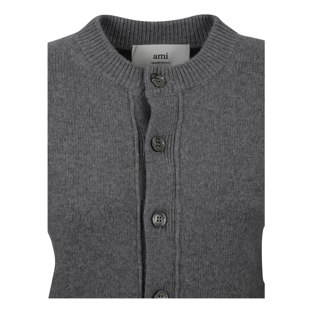 Ami Paris Tonal ADC Cardigan Gray Dames