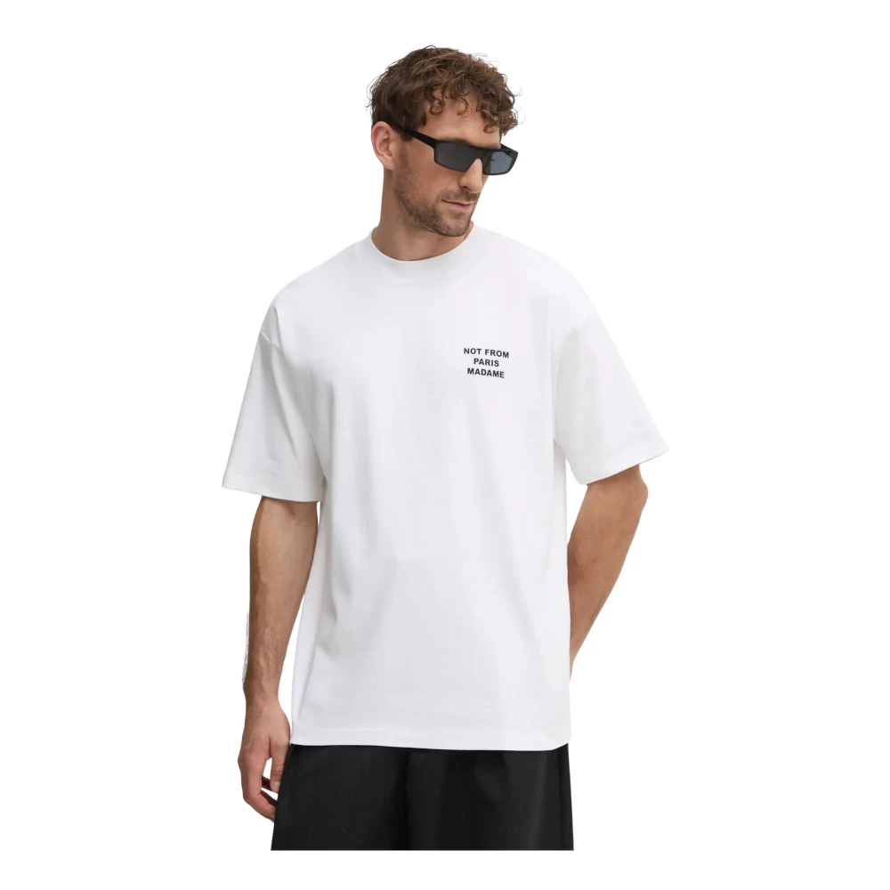 Drole De Monsieur Uomo Bianco Top, L, New,