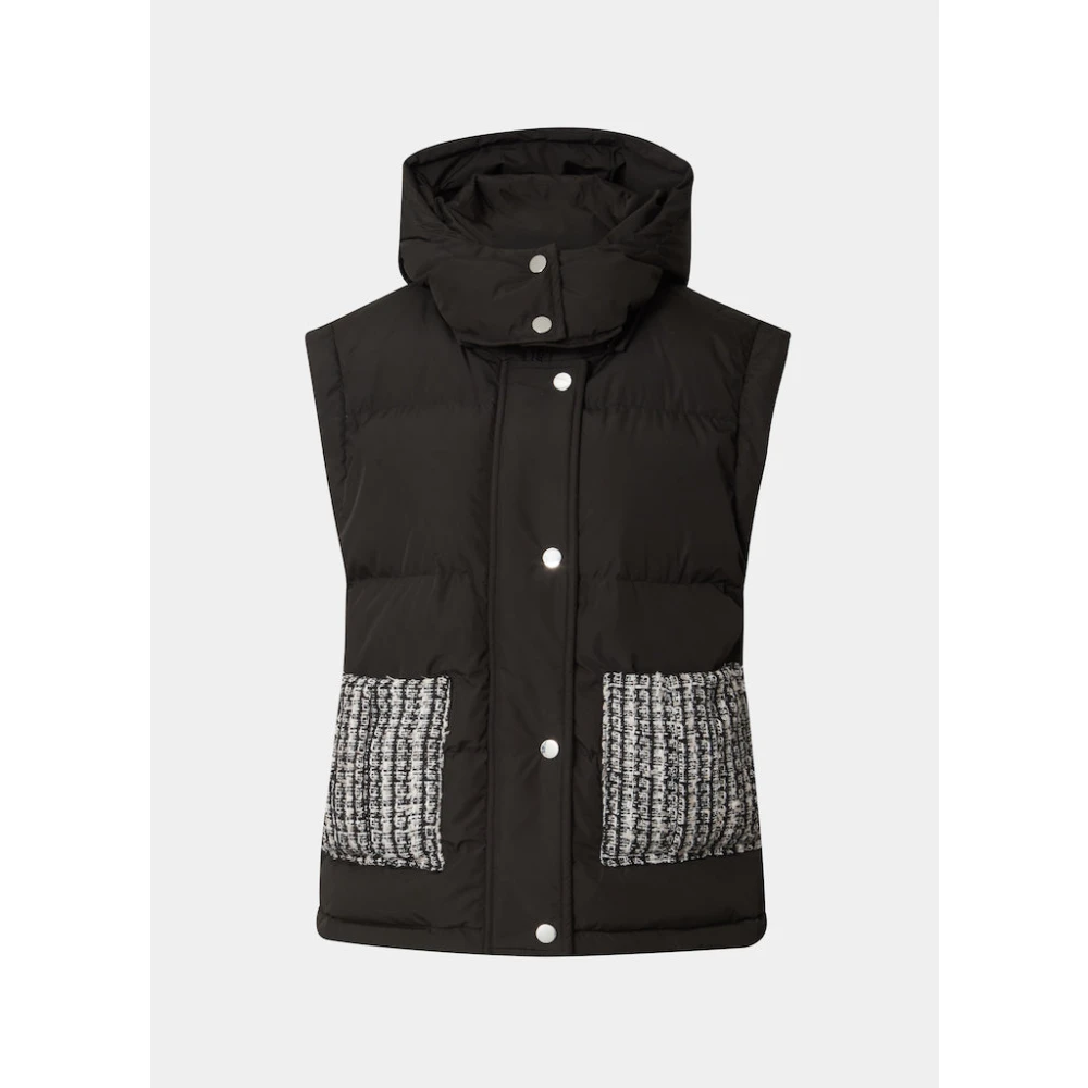 Cloeys Tweed Puffer Jack Vest Multicolor Dames