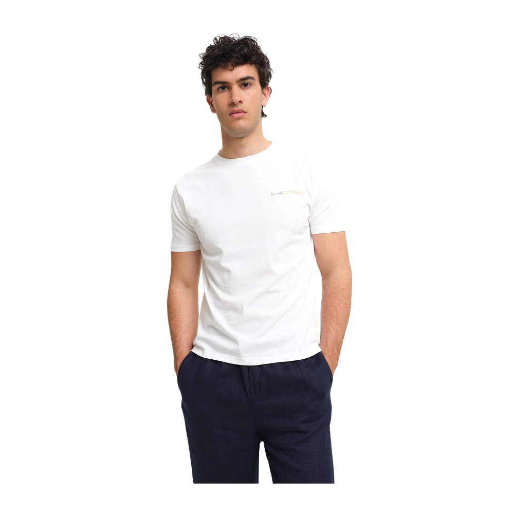 Peninsula Liefde Katoenen Bedrukt T-Shirt White Heren