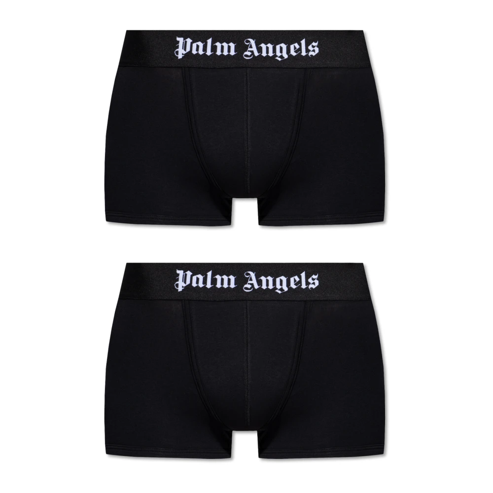 Palm Angels Twee-Pack Boxershorts Black Heren