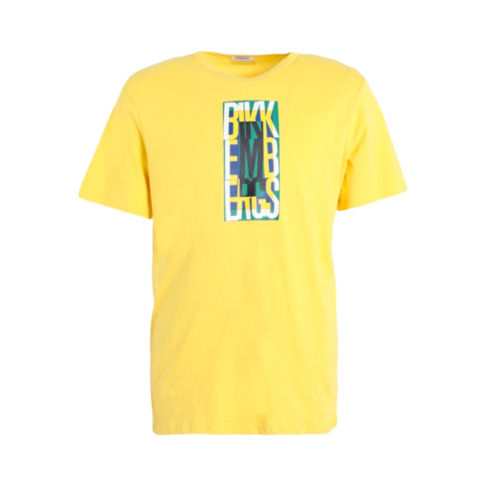 Bikkembergs Men's Yellow T-Shirts, M, T-Shirt