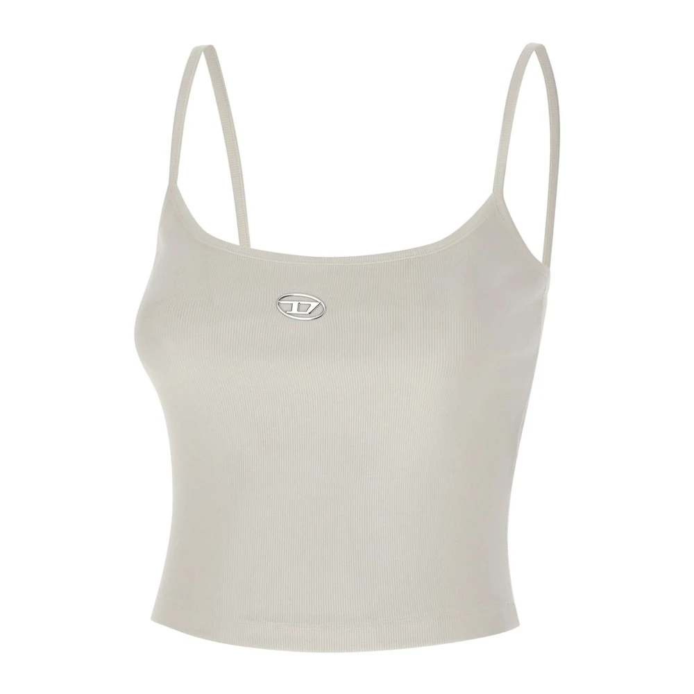 Diesel Women's White Sleeveless Tops, S, T-Hupy Top