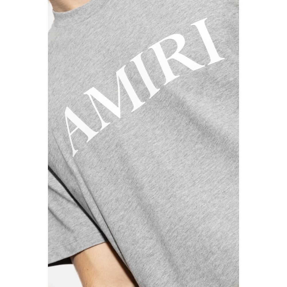 Amiri T-shirt met logo Gray Heren
