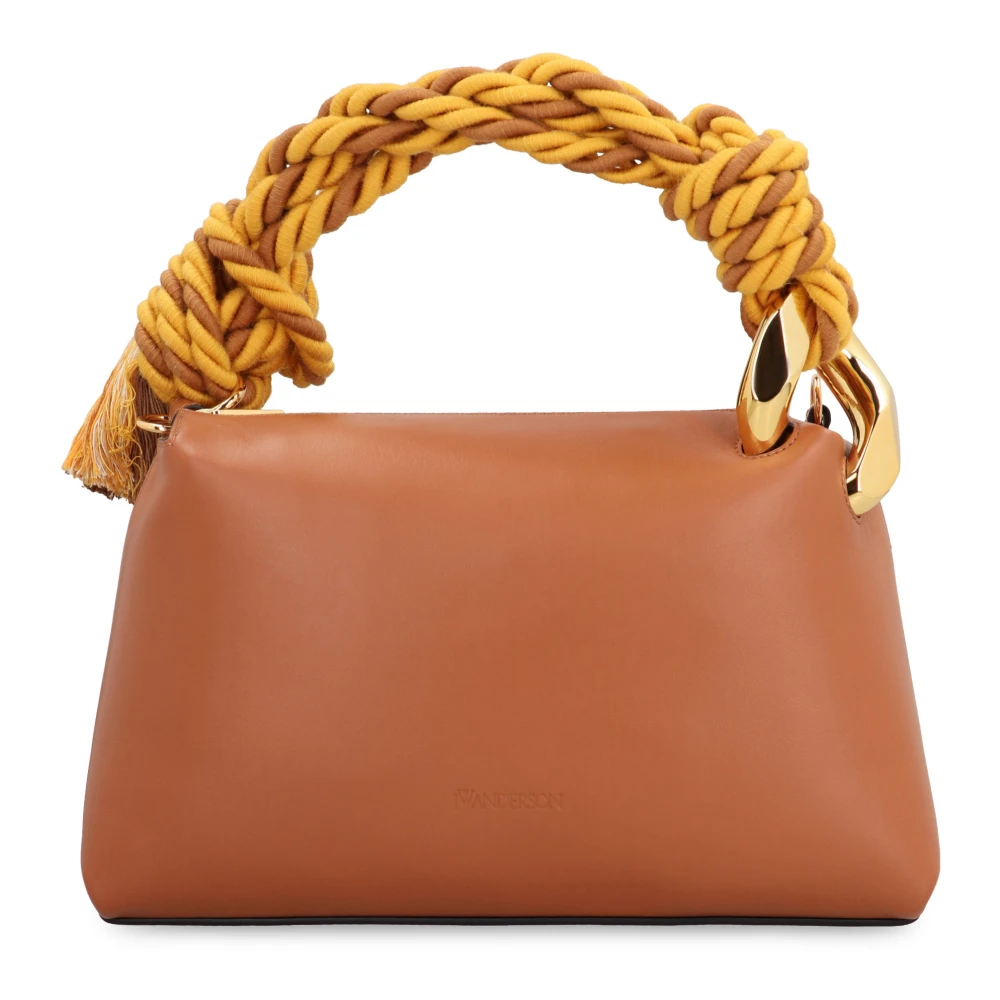JW Anderson Leren handtas met touwhandvat Brown Dames