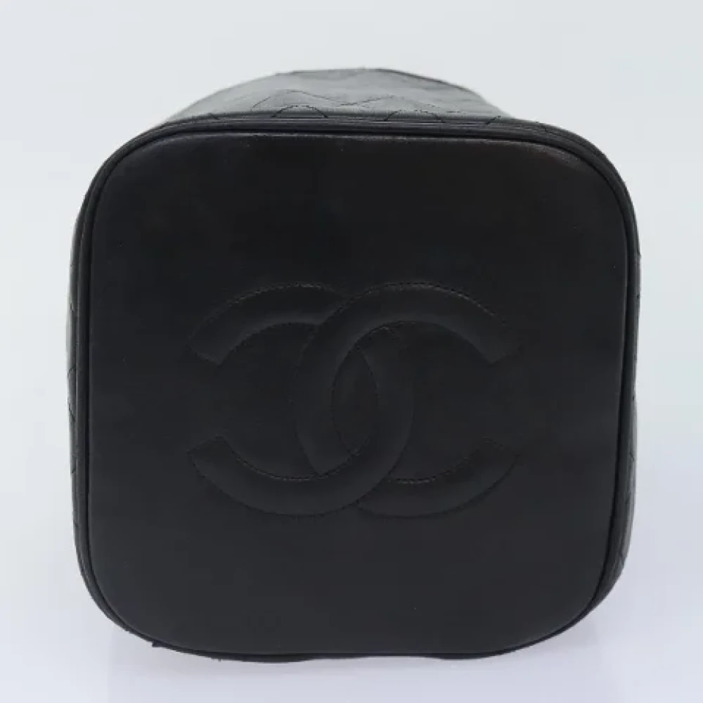 Chanel Vintage Pre-owned Leather pouches Black Dames