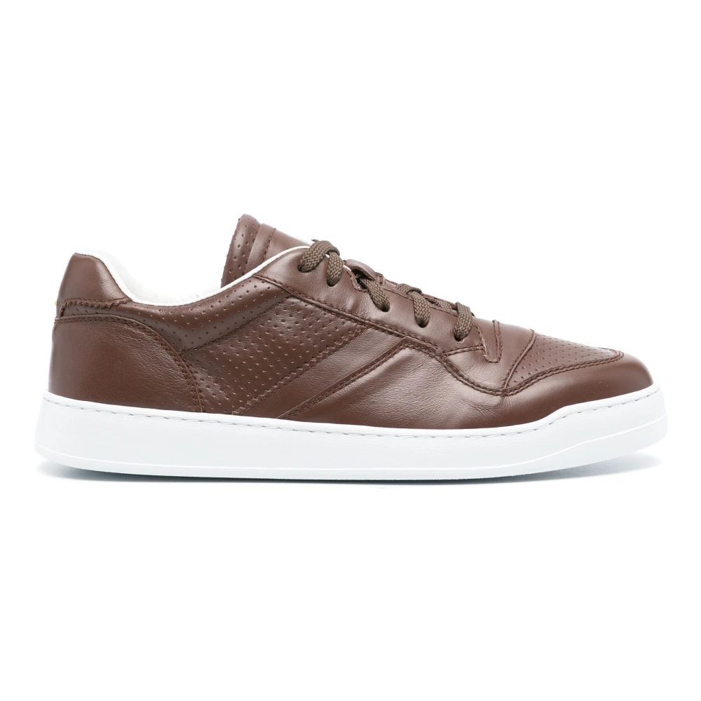 Doucal's Läder Låg Topp Sneakers Brown, Herr