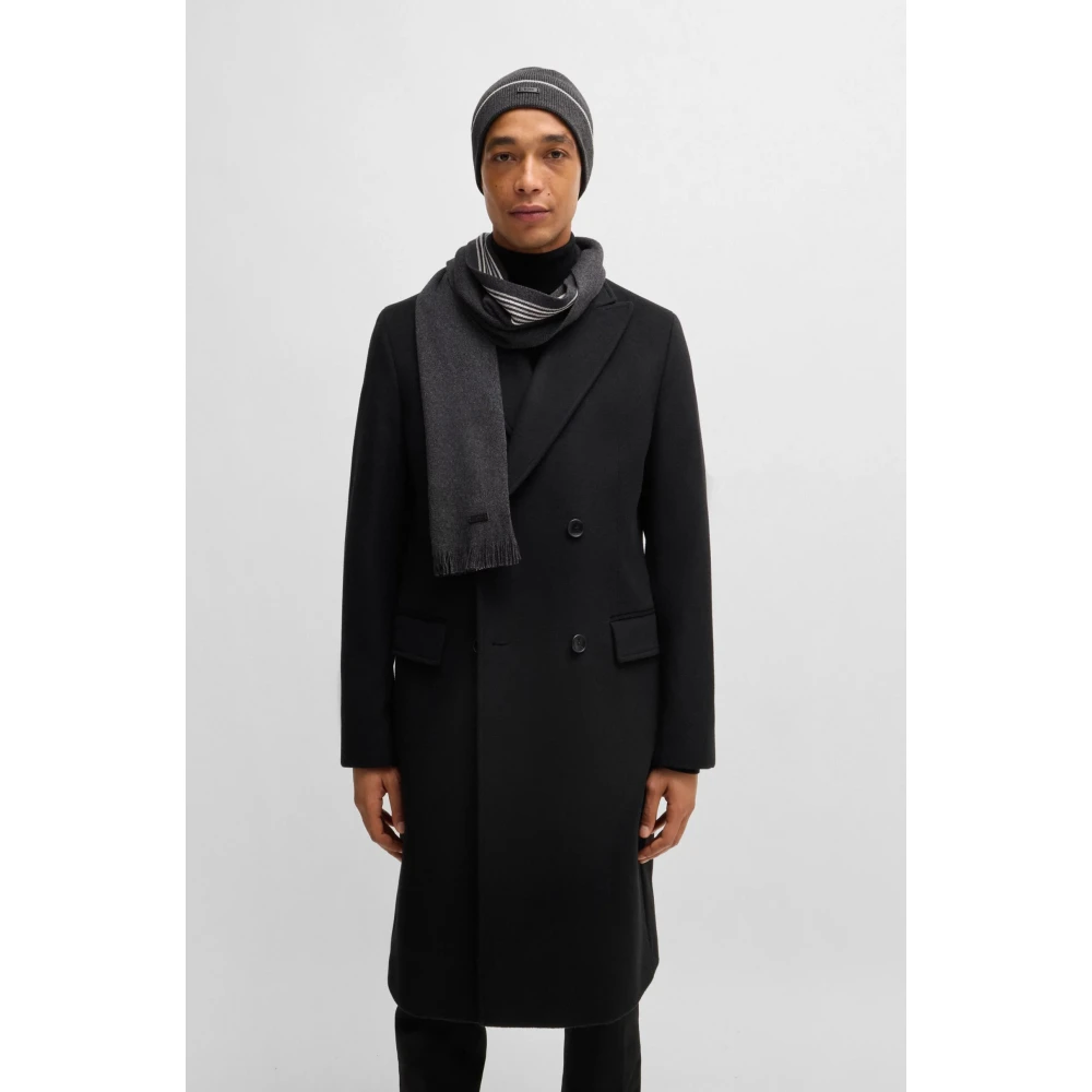 Hugo Boss Stijlvolle Sjaal en Hoed Set Gray Heren