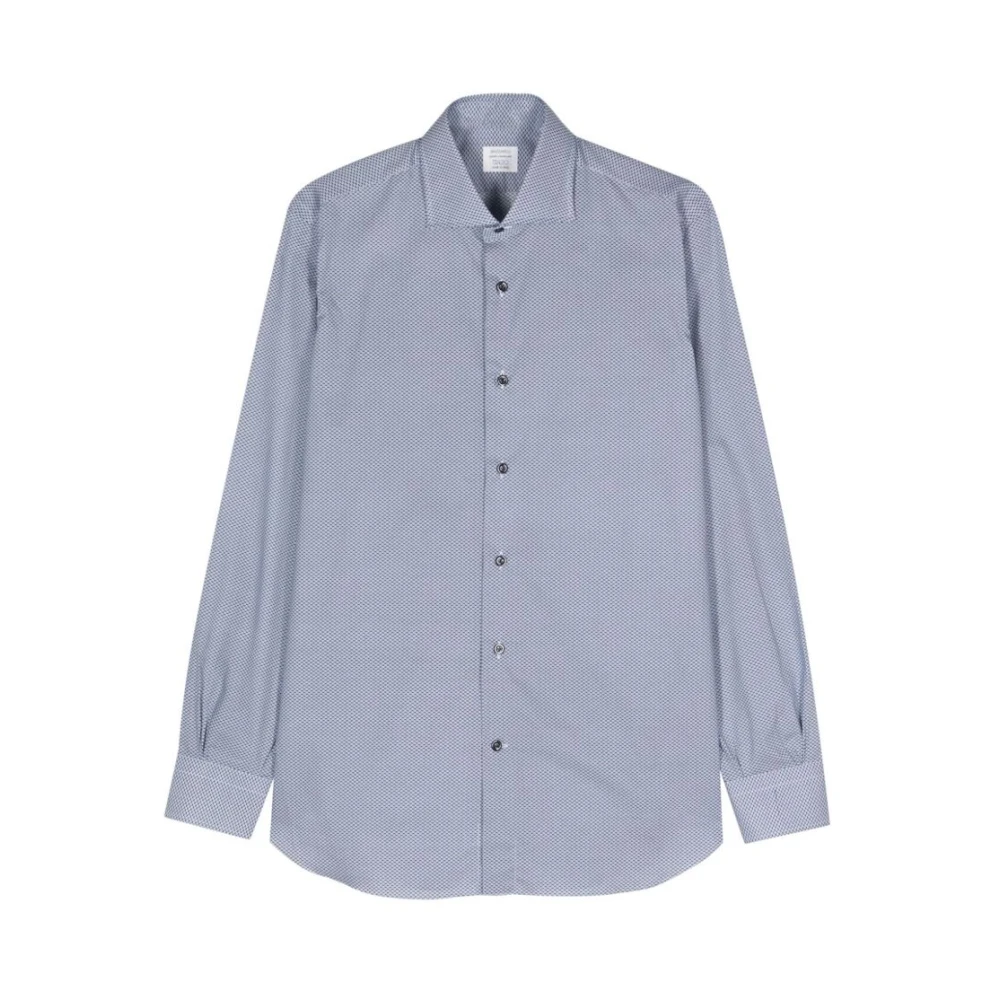 Mazzarelli Casual Shirts Blue Heren