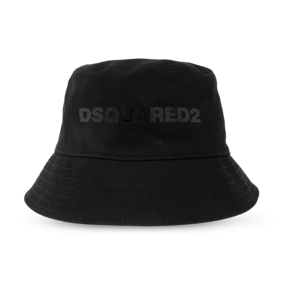 Dsquared2 Mannelijk Zwart Accessoires Heren, M, Katoen, Bucket Hat