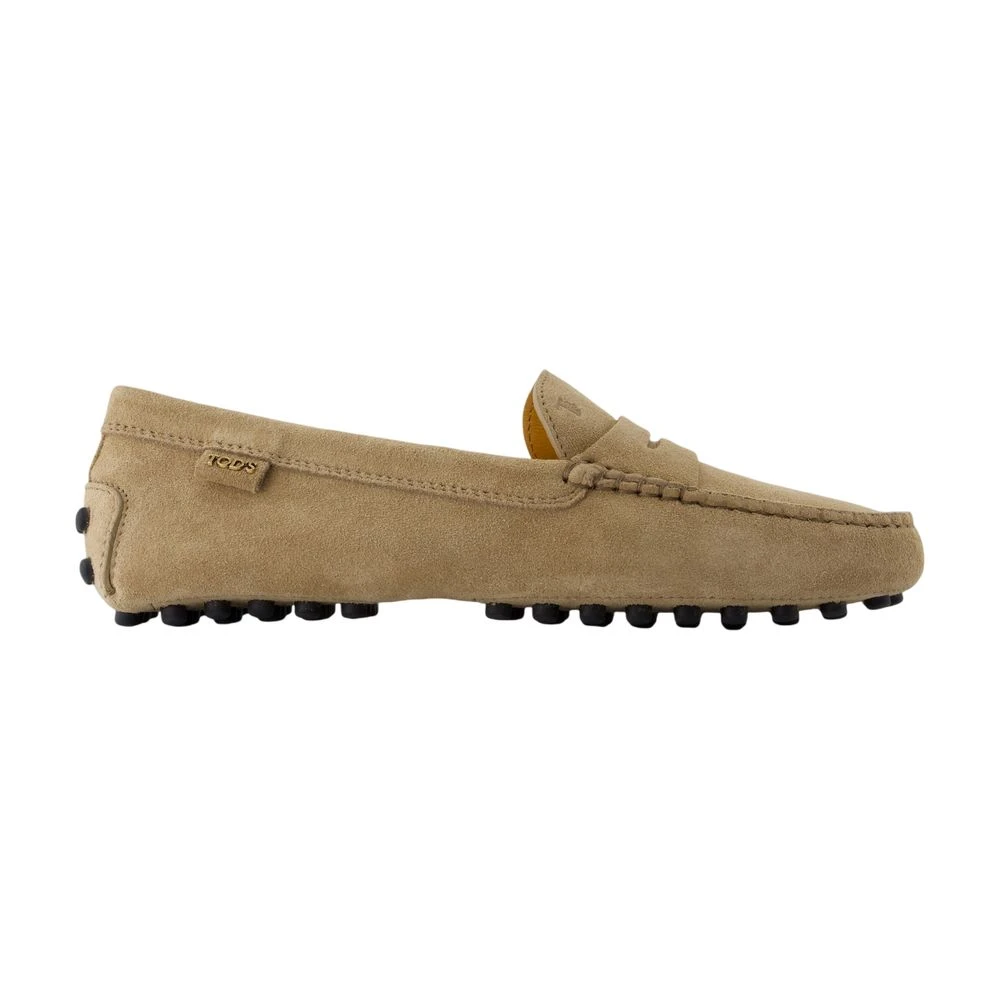 Tod's Brun Mocka Loafers Slip-On Rund Tå