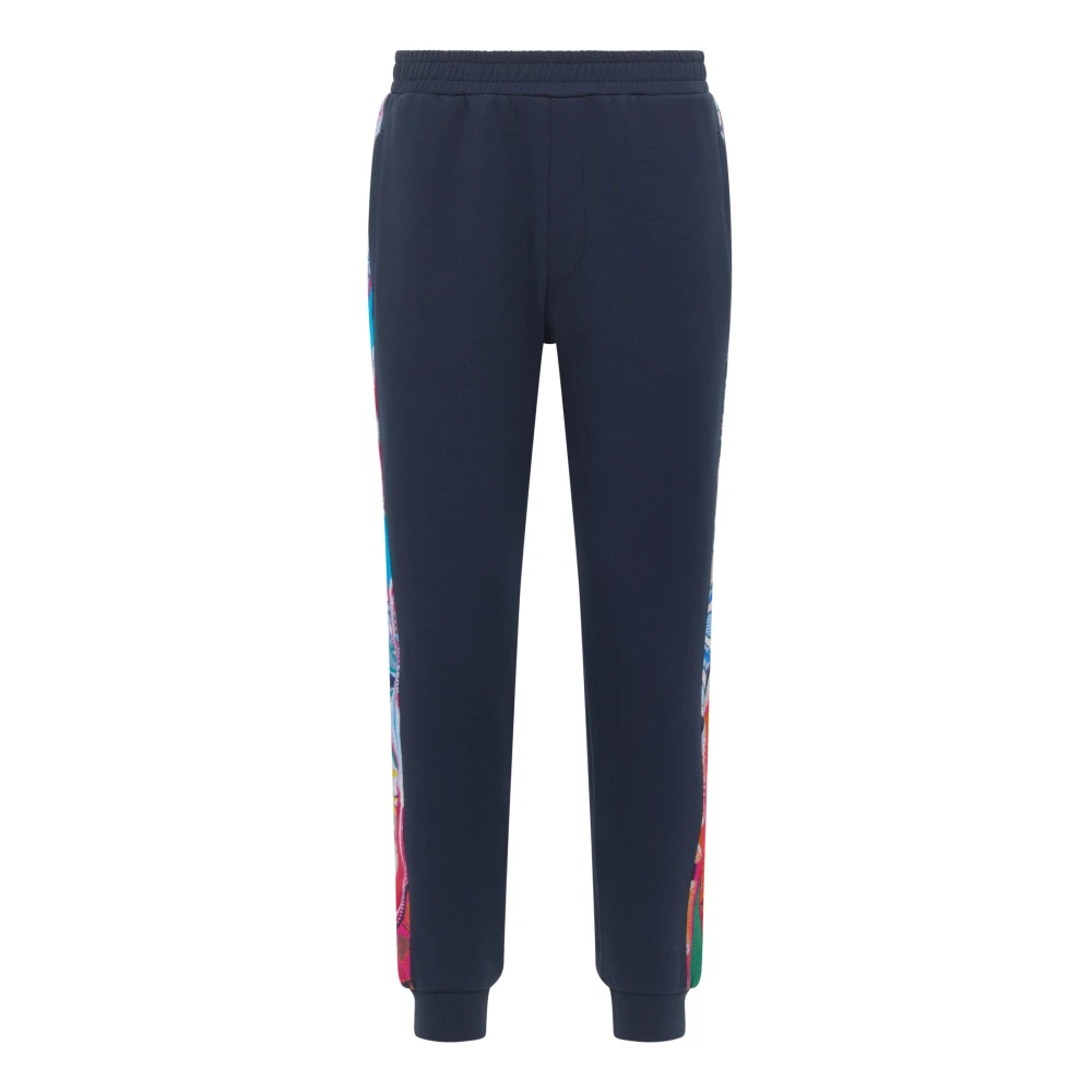 Carlo Colucci Men's Blue Sweatpants, S, Tracksuit Trousers