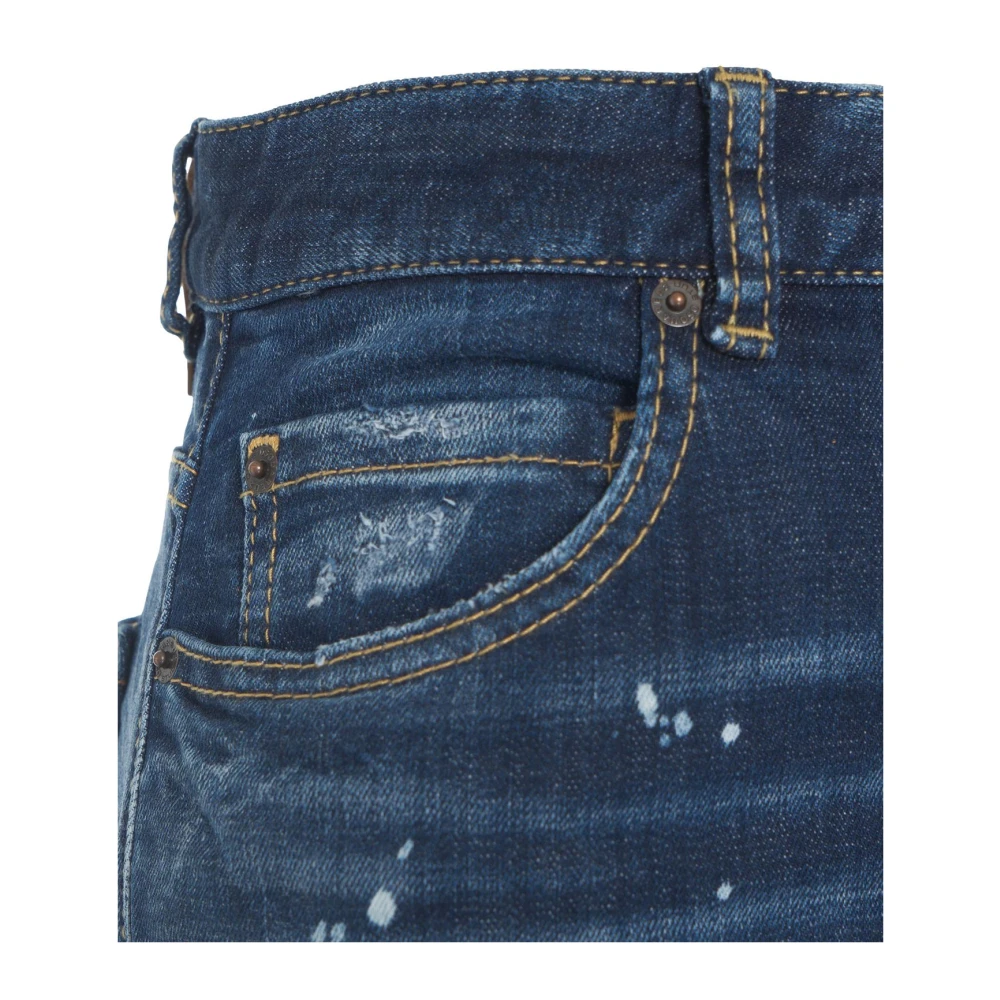 Dsquared2 Blauwe Straight Leg Jeans Vrouwen Blue Dames