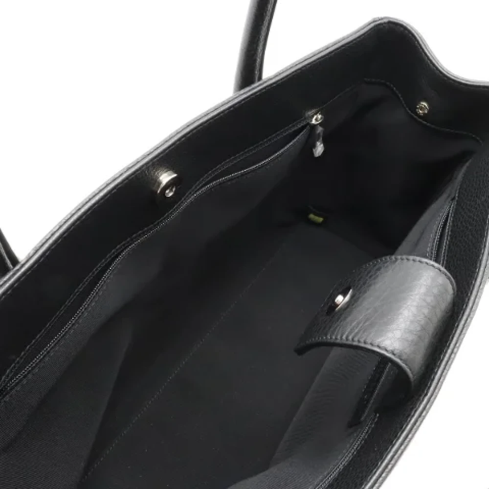 Chanel Vintage Pre-owned Leather totes Black Dames