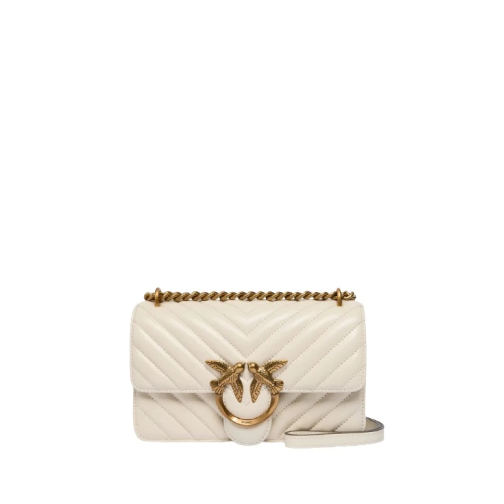 Pinko Women's White Cross Body Bags, One Size, Mini Love Bag One