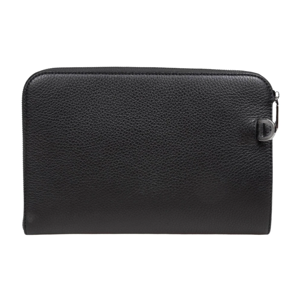Dolce & Gabbana Zwarte Clutch van Hertenleer met Logo Black Heren