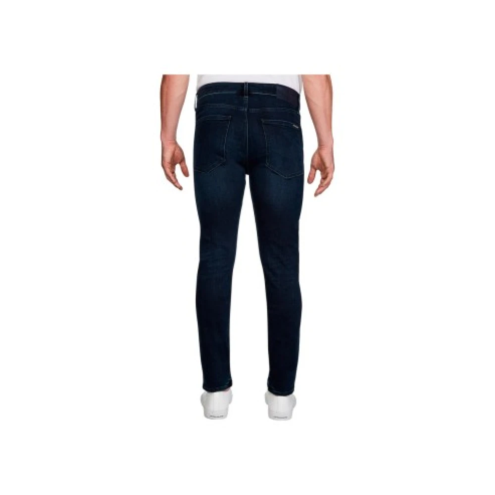 Calvin Klein Smalle Jeans met Lage Taille Blue Heren