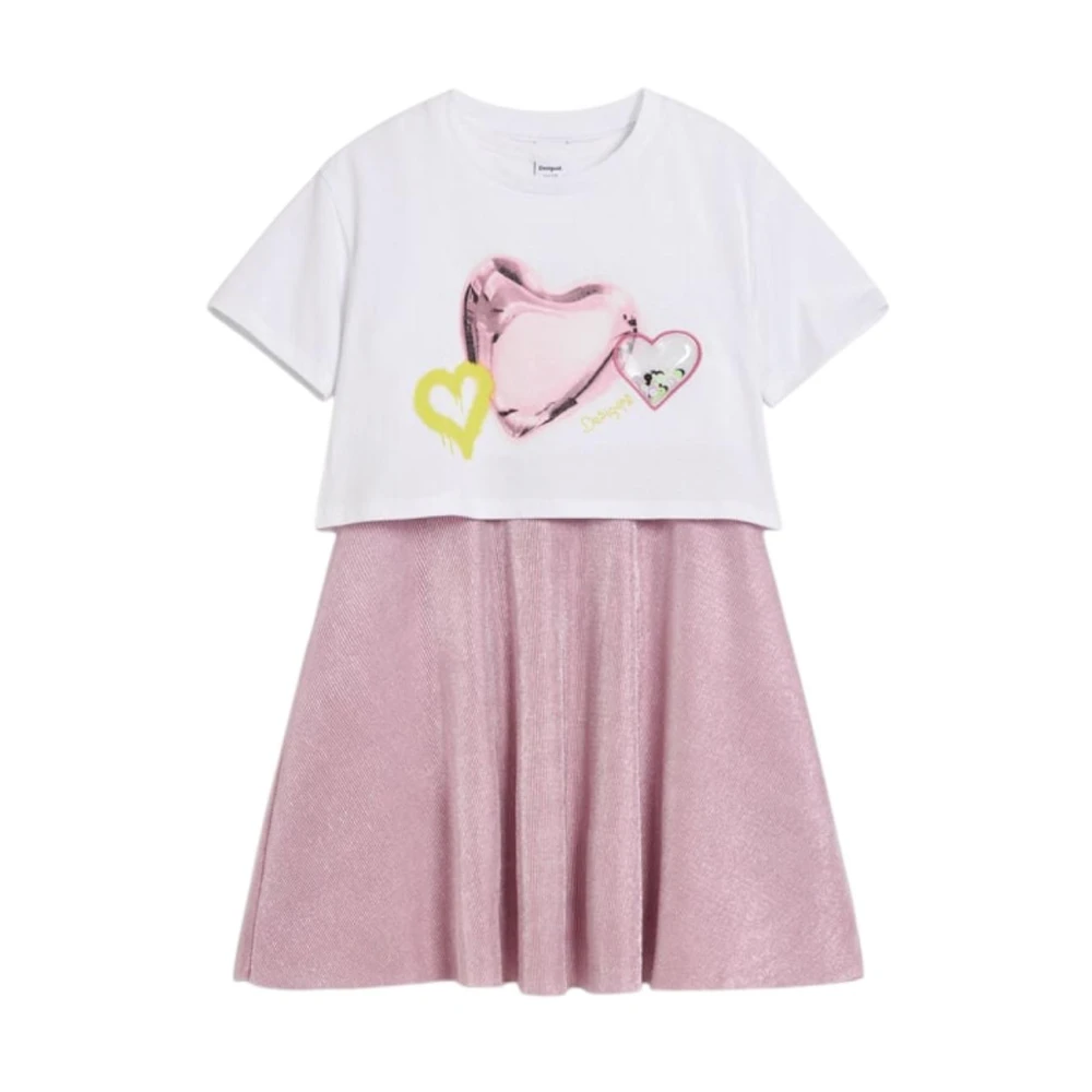 Desigual Girls Pink Dresses, 4 Y, Jimena Dress