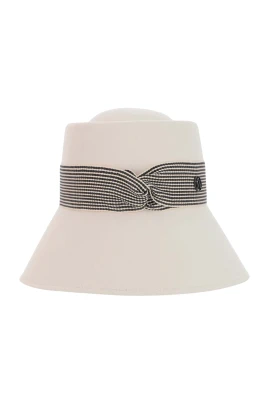 Optic White Kaninhår Cloche Hatt
