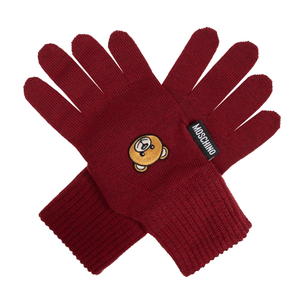 Moschino Ullhandskar Red, Unisex